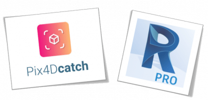 product logos for Pix4D Catch and Revit Pro